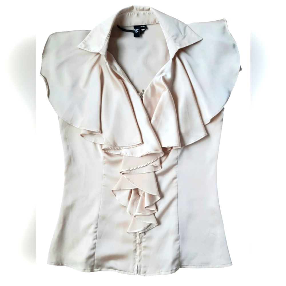 RUFFLED Gold Blouse